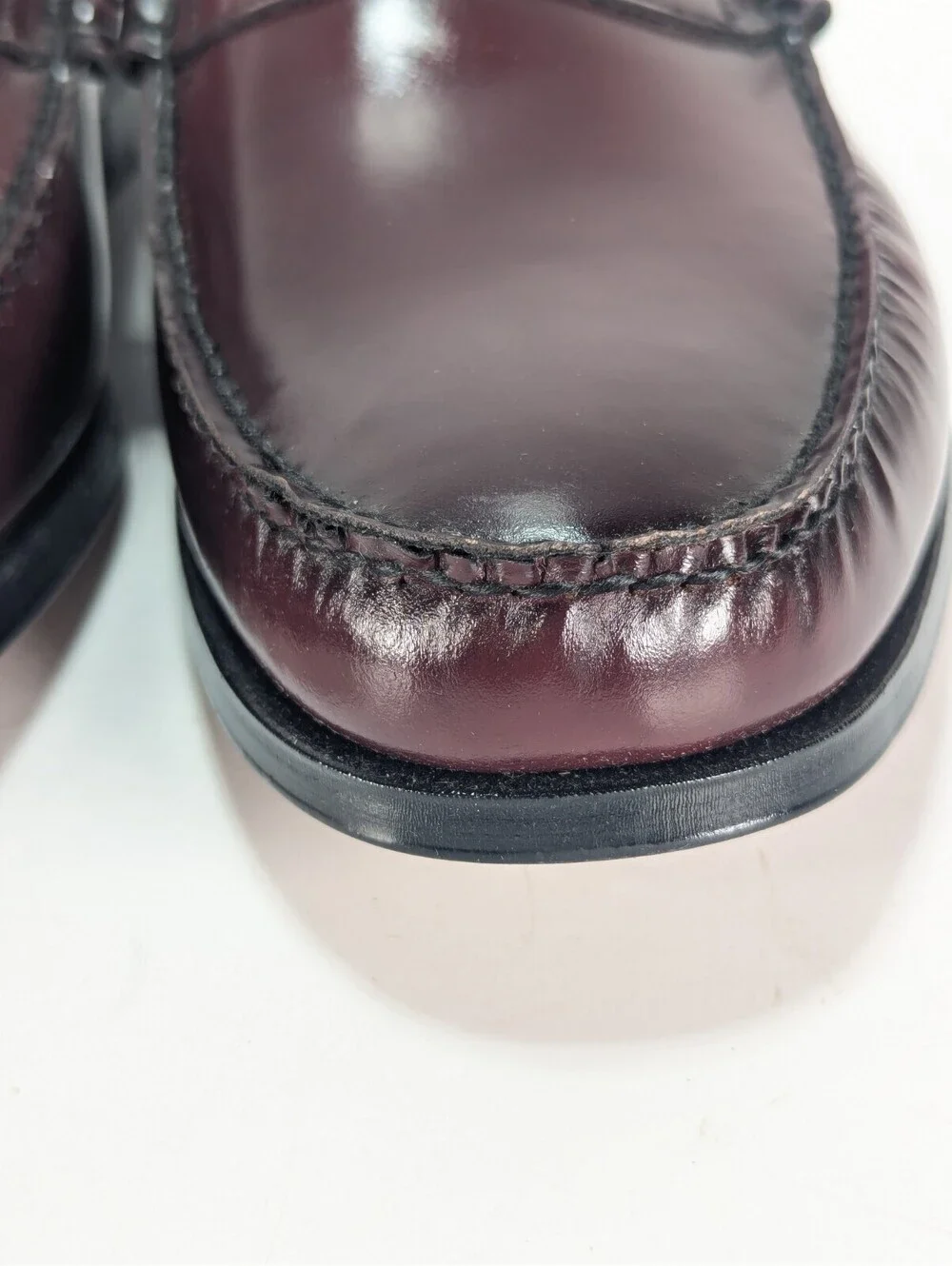 Mens 11EE Penny Loafer STUART McGUIRE Burgundy NWOB Leather Classic Dress Shoe